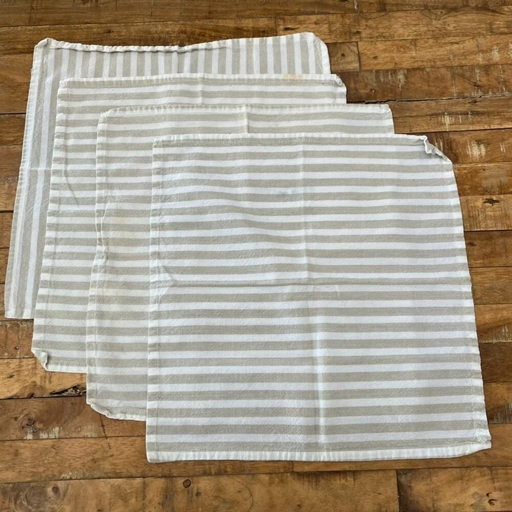 Cotton Casual Farmhouse Style Napkins Set of 4 16" x 16"